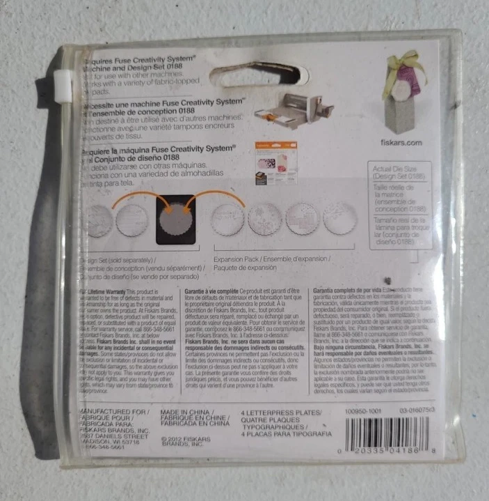 Fiskars Fuse Creativity System Die Cut Expansion Pack Medium 0183 Tags 4 Plates - Image 2 of 2