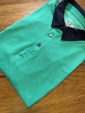 Puma Polo Shirt Men's Size Large Green Black Collar Golf DryCell