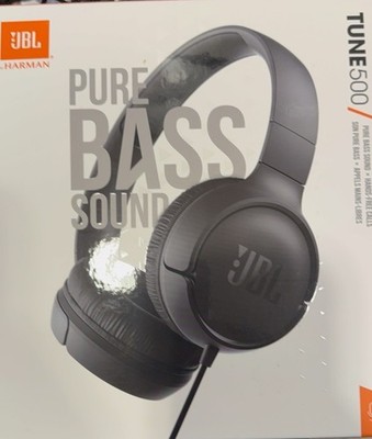 JBL Tune 500 PURE BASS Hands-Free Lightweight FOLDABLE Wired On-Ear Headphone 