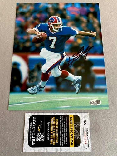 BUFFALO BILLS- DOUG FLUTIE AUTOGRAPH 8x10 ACTION PHOTO- JSA CH47138