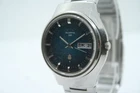 [As-Is] Vintage SEIKO QR 3863-7010 Quartz Day/Date Blue Dial Mens From JAPAN
