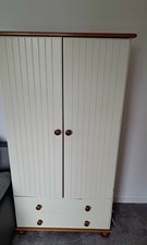 Next Nursery Wardrobe – Cream & Oak Shaker Style – Compact 2-Door 2-Drawer