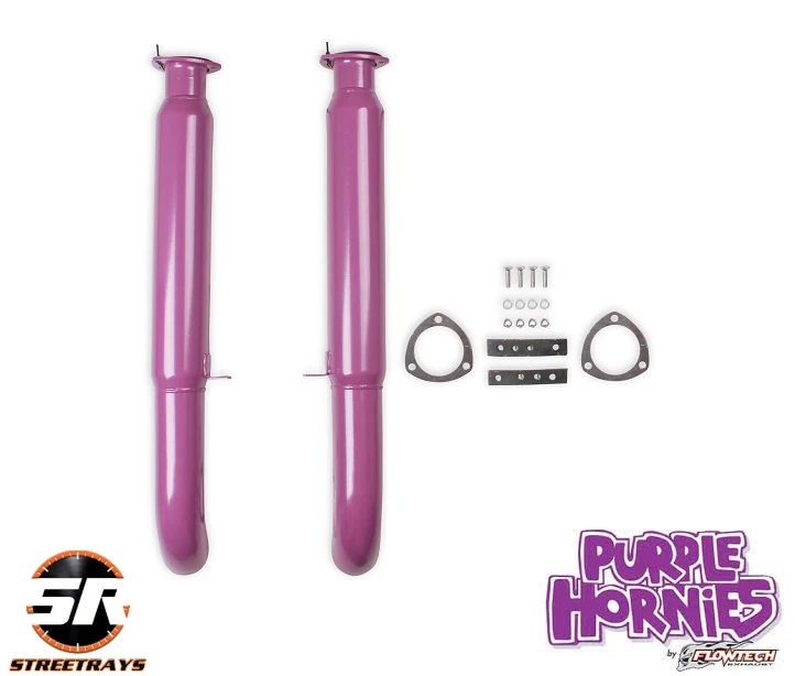 Flowtech Purple Hornie Collector 3 Agujeros Jeep Cabezal Silenciadores 50232FLT PAR (NUEVO) Foto 4 de 4