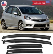 Out-Channel Window Visor Sun Vent Rain Wind Guard Shade For 09-14 Honda Fit HB