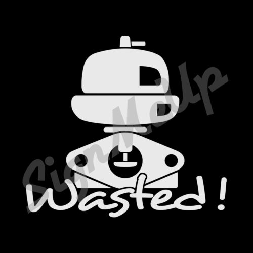 Wasted! Turbo 7" Decal Sticker For Car Import Racing Blow Off Valve Waste Gate - Picture 21 of 23