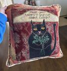 Kitty Cat Pillow 16 X16” Have You Talked To Your Cat About Catnip Tapestry Throw