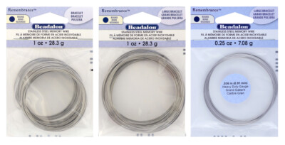Beadalon  Remembrance  Stainless Steel Bright Memory Wire Coils for Bracelets
