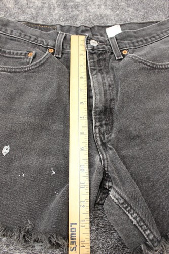 Vintage levis 550 mens size 33 black denim shorts - Picture 8 of 14