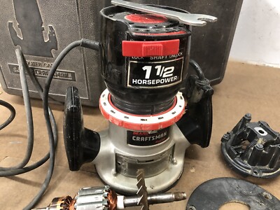 Sears Craftsman USA 1-1/2 HP Router Double Insulated 315.174921 W/ Case And Part