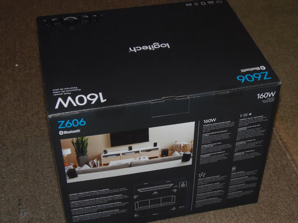 NEW SEALED Logitech Z606 5.1 Surround Sound Speaker System with Bluetooth - Image 2 of 2