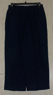 NEW WOMENS KORET NAVY BLUE PULL ON CAPRI / CROPPED PANT W/ POCKETS  SIZE 12