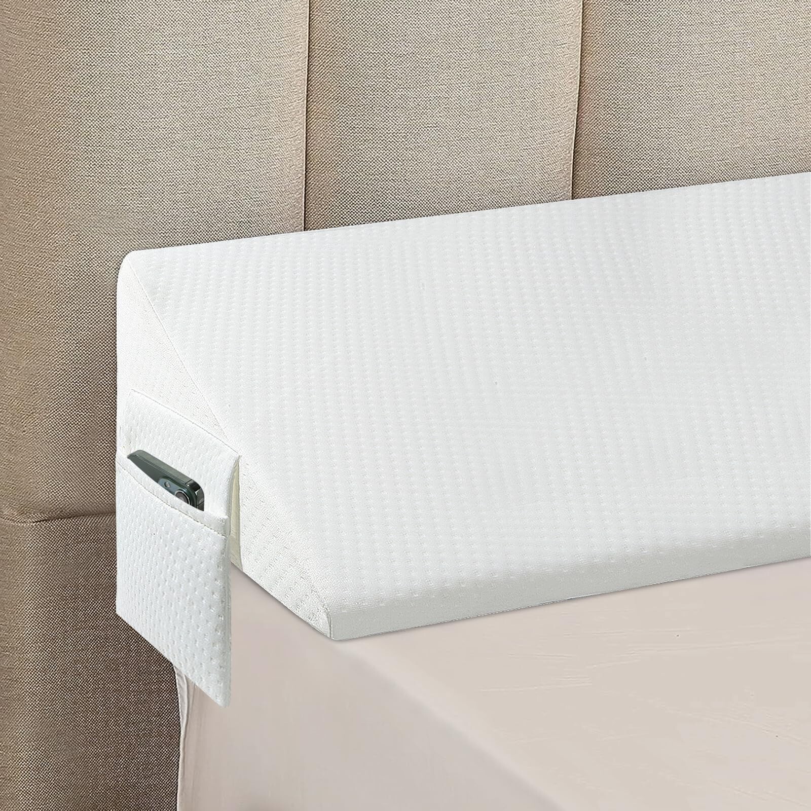 King Bed Wedge Pillow - Versatile Wedge Pillow Bed Gap Filler. Can Also be Us...