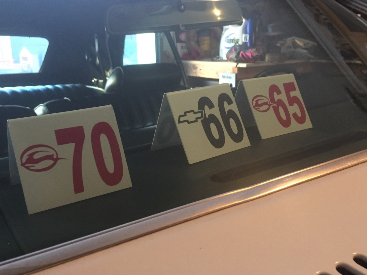 Carl's Jr Vintage Chevrolet Dash Table Number Impala Classic