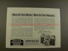 1955 Zeiss Ikon Contaflex Camera Ad - More for Money 