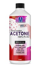 100% Pure Acetone Superior Quality Nail Polish Remover UV/LED GEL Soak Off 250ML
