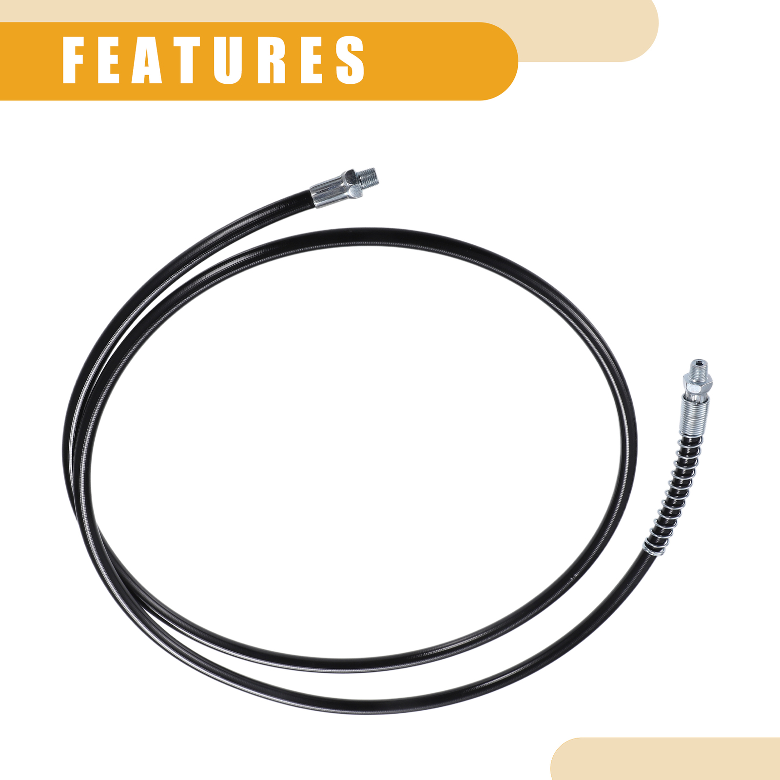 ONE 71 Inch  1/8" NPT Grease Gun Flex Hose Grease Hose Extension Universal