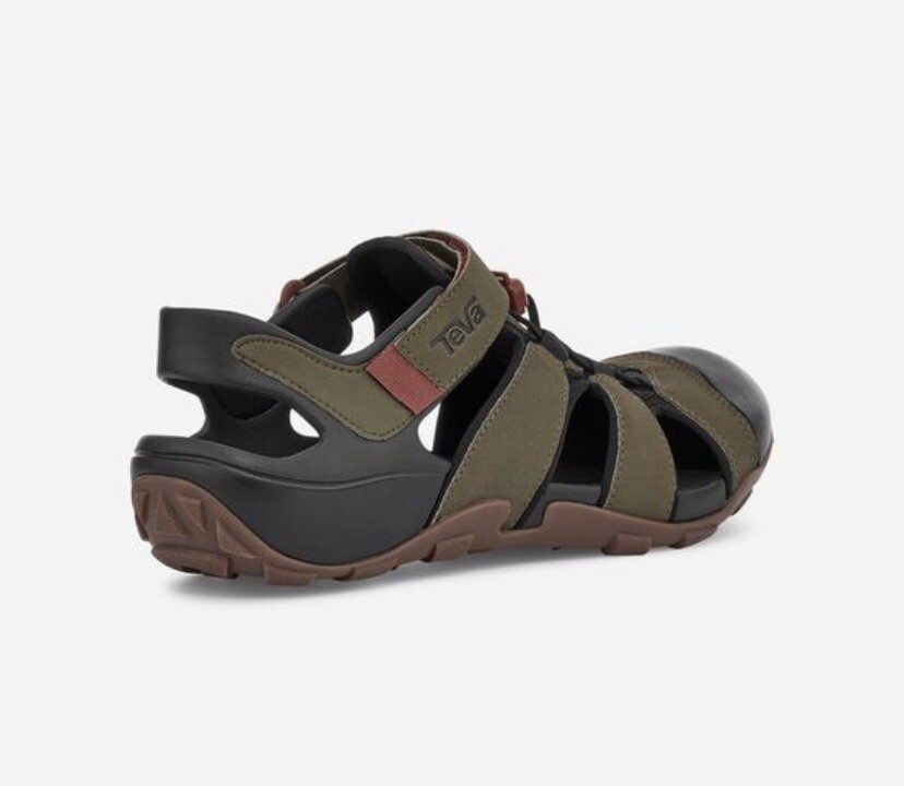 TEVA FLINTWOOD US MEN 8 - WOMEN 10 Closed-Toe Sandals in Olive Green and Black Teva Flintwood Water Sandals (For Men) - Save 33% main image 4