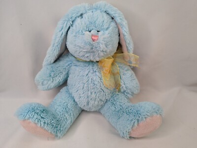 HugFun Blue Rabbit Plush Bunny 11 Inch Stuffed Animal Toy