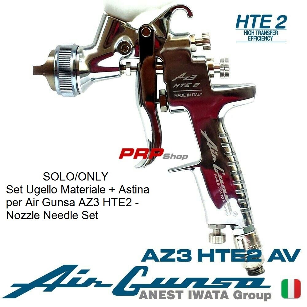 Set Ugello Materiale + Astina per Air Gunsa AZ3 HTE2 Nozzle Needle