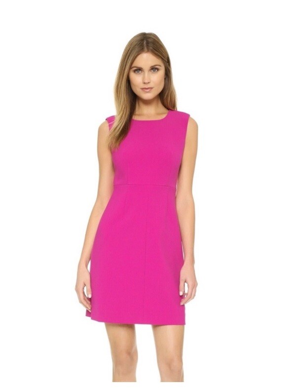 hot pink sheath dress Diane Von Furstenberg DVF Carrie Size 12 D913801A15 Breguet Classique watch