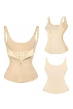 Rebecca Western Body Control Waist Shaper-Boning Corset-Beige Color-Size M