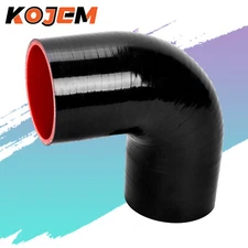 Rubber Hose Elbow Coupler Joiner Intercooler Pipe 2.5" to 2.5" 90° Degree Black