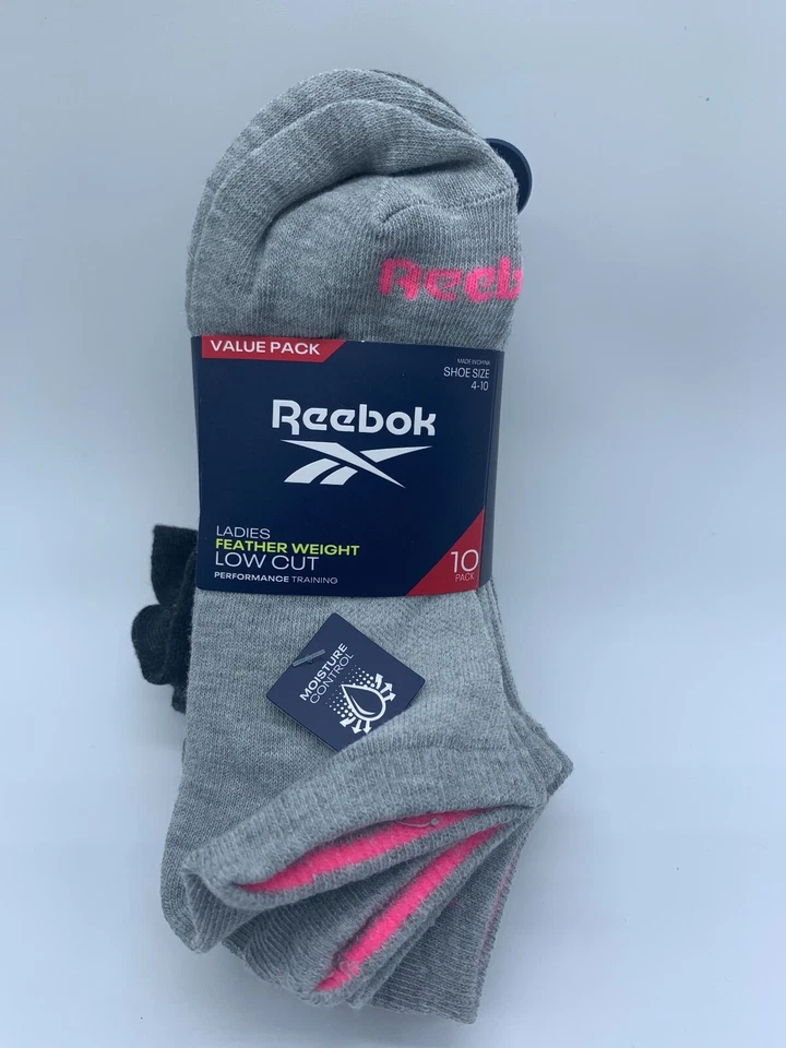NUEVO PAQUETE DE 10 PARES ZAPATOS MUJER REEBOK PERFORMANCE ENTRENAMIENTO CORTE BAJO TALLA 4-10 Foto 4 de 4