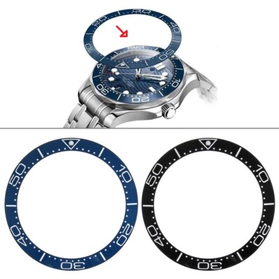 Ceramic Bezel Insert Genuine Omega Seamaster Bezel Black Luminous