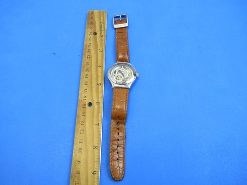 Reloj Mecánico Swatch MOVIMIENTO YAS107 Raro Automático Acero Suizo Esqueleto - Imagen 4 de 14