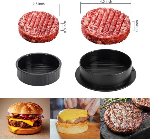 Hamburger Press Patty Maker, Burger Press, 3 in 1 Non-Stick Meat Beef Veggie Ham - Picture 4 of 7