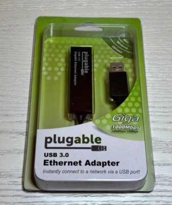 Plugable USB to Ethernet Adapter, USB 3.0 to Gigabit Ethernet, Supports Windows