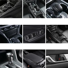 Carbon Fiber Style Armrest Gear Shift Panel Cover For Honda Accord 2018-2022