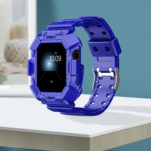 Designed for Apple Watch Series 9/8/7/6/5/4/3/2/Se,Rugged Case with Strap Bands - Picture 18 of 31