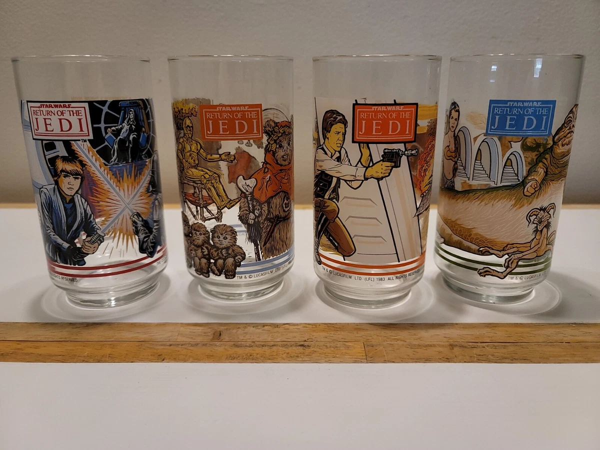 Vintage Star Wars and Return of The Jedi Limited Edition Drinking Glasses  Set