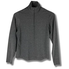 Patagonia Mockneck Quarter Zip Capilene Base Layer Gray Gorpcore Outdoors Hiking