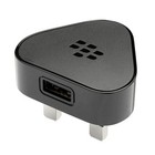 BlackBerry UK Mains Charger With Detachable 1.2 Metre Micro USB Cable - Black