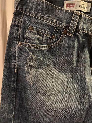 Levi’s 514 Straight Fit Denim Jeans Medium Wash Husky Boys 8H Size 28 x 23 - Picture 7 of 8