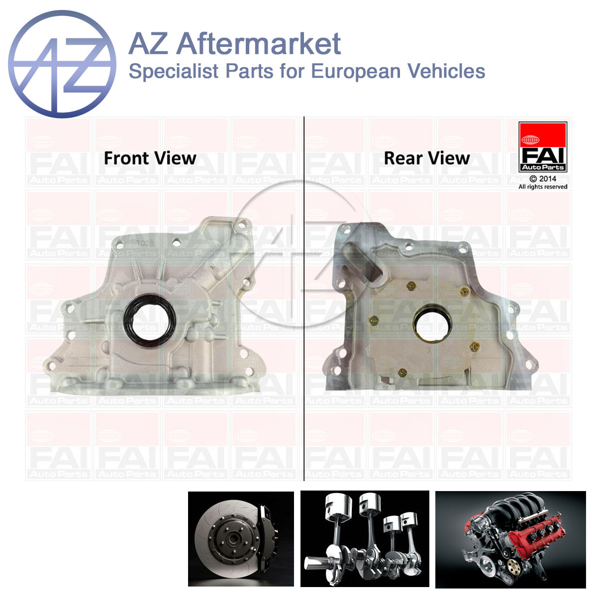 Fits Polo Golf Lupo Ibiza Fabia 1.0 1.4 TDi 1.6 2.4 AZ Engine Oil Pump