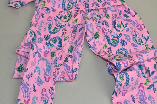 NEW Lilly Pulitzer GIRLS SAMMY PAJAMA SET Pink Blossom Girl Night Out Mermaid 14 - Picture 7 of 9