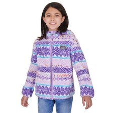 EDDIE BAUER Quest Fleece Plush Sherpa Hooded Jacket - Girls Size XS 5/6