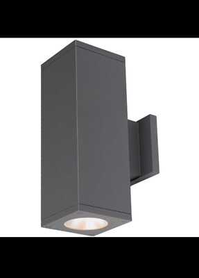 WAC Lighting Cube Arch 5'' Ultra Narrow LED U/D Wall 3500K, GH - DC-WD05-U835B-GH