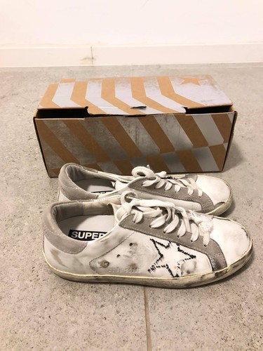 Authentic EFFETTO INVECCHIATO STRAPPATO Off-White SUPERSTAR GOLDEN GOOSE  SCARPE DA GINNASTICA - 37 EU | eBay