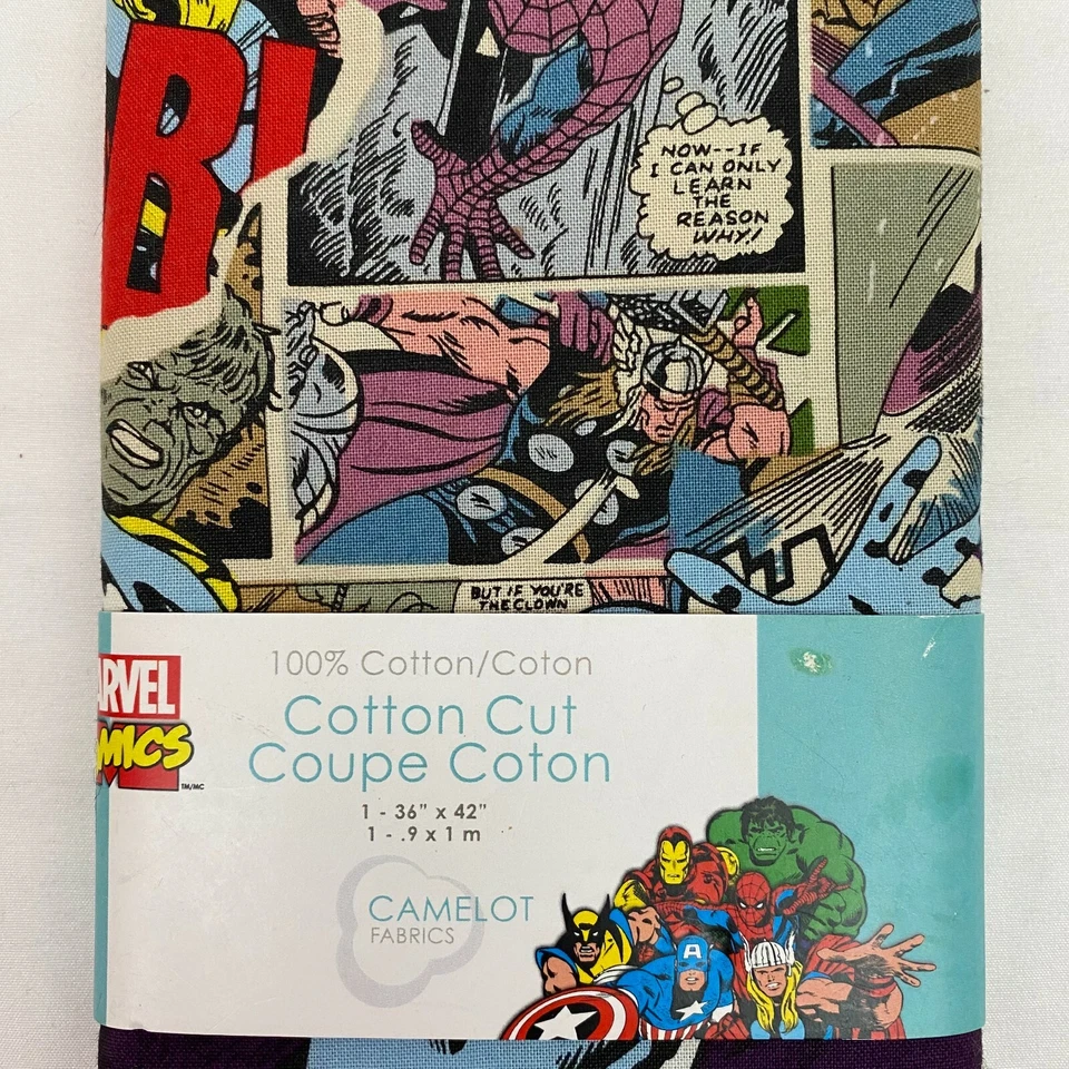 Marvel Comics Superhero 1 Yard Cotton Fabric Camelot Fabrics Quilting Crafts  - Image 4 of 4