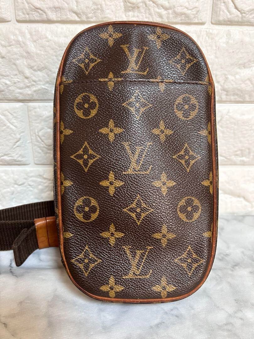 Authentic Louis Vuitton Monogram Pochette Gange Cross Body Bag