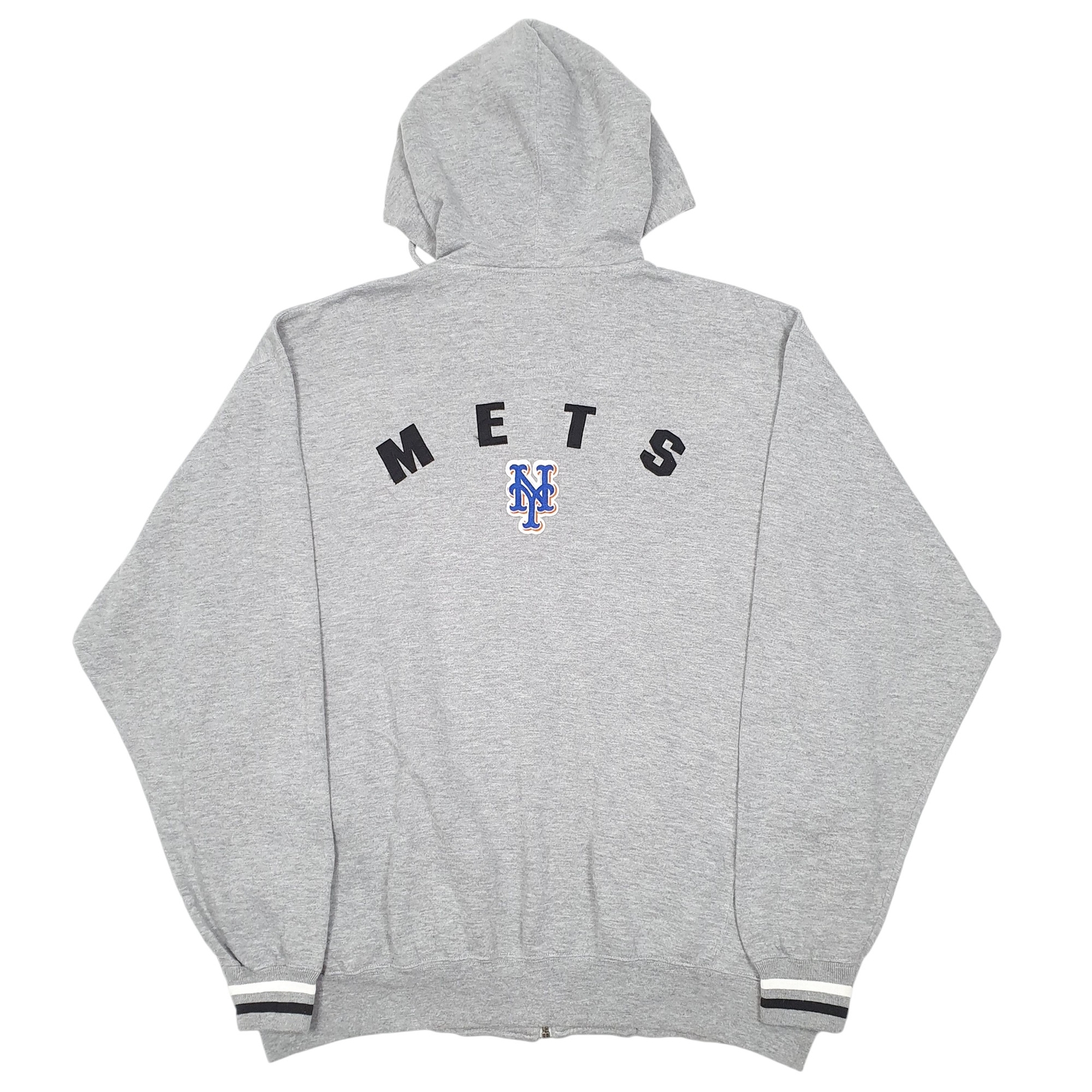 LEE Full Zip Hoodie Sport New York Mets Baseball USA Jumper Sweatshirt Mens L image 3