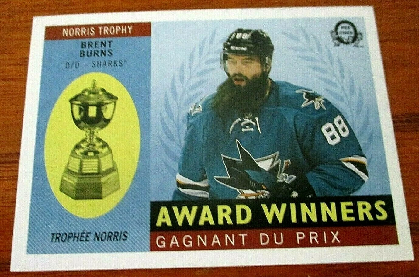 2017-18 O-Pee-Chee Retro Award Winners Brent Burns Norris Trophy AW-BB San Jose