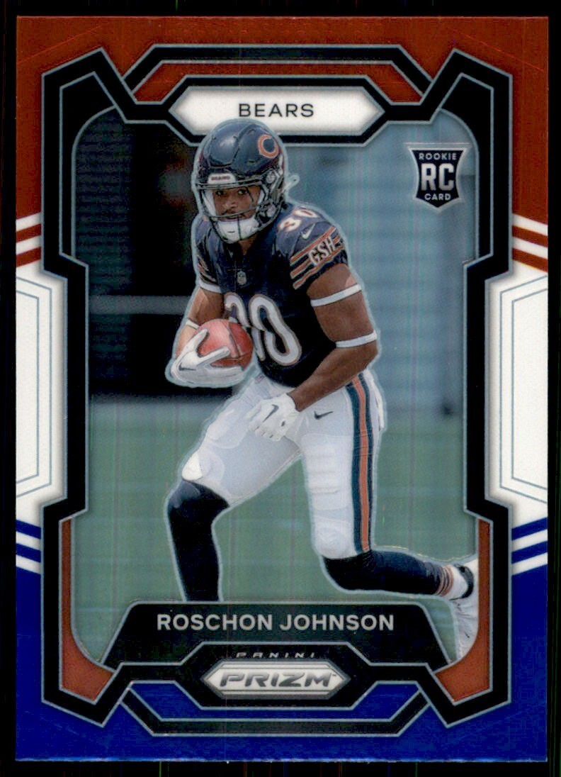 Roschon Johnson 2023 Prizm Football Red White Blue Chicago Bears #314 RC
