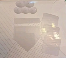 PRAOURSAD Baseball Training Set - Throw Down Rubber Bases &  Balls