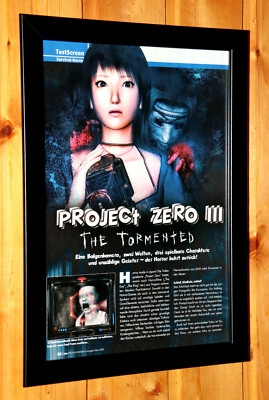 Fatal Frame III 3 The Tormented / Project Zero Small Poster Old Ad Page Framed 