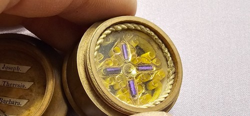 San José, Santa Bárbara, Teresa, Agnus Dei - 3 cm RELIQUIA RELIQUIA reliquia - Imagen 3 de 11